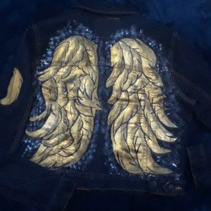 Painted Denim Jacket for Women - ArtWork Angel